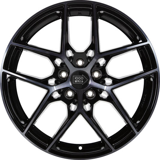 1000 Miglia MM1004 gloss black dark polished Alufelge 8x19 Zoll ET30 LK 5x112 ML66.5