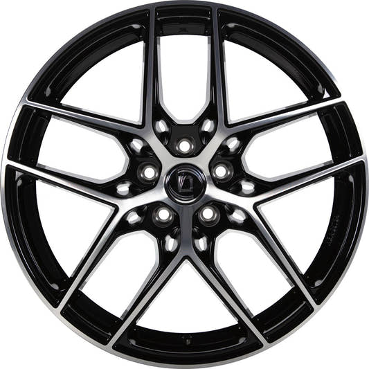 1000 Miglia MM1004 gloss black polished 8x19 ET40 - LK5/114.3 ML73.1