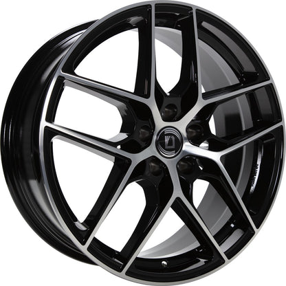 1000 Miglia MM1004 gloss black polished 8.5x20 ET45 - LK5/112 ML66.5