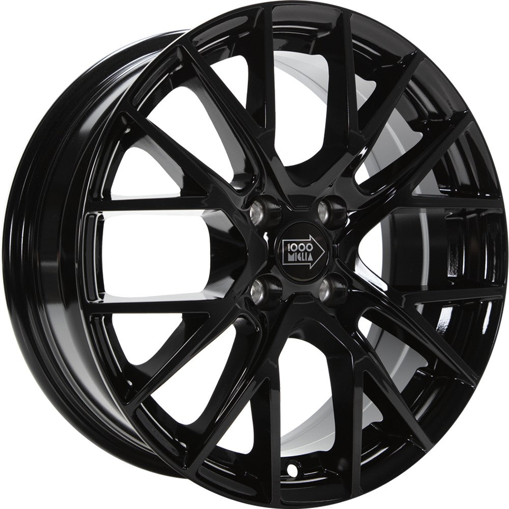 1000 Miglia MM10094 gloss black 6.5x16 ET18 - LK4/108 ML65.1
