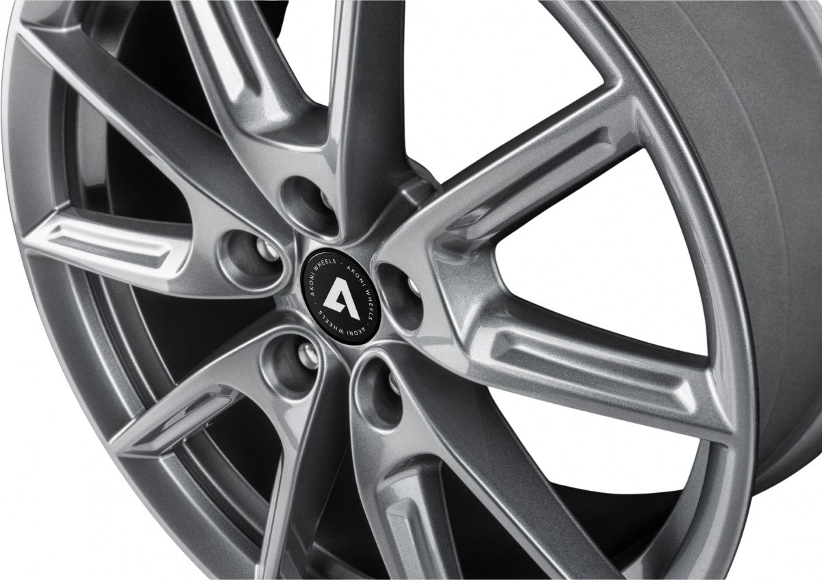 Akoni AK09 grey glossy Alufelge 8x18 Zoll ET45 LK 5x108 ML72.5 – Bild 3