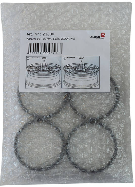 Alcar Nabenkappen-Adapter-Set Z1000