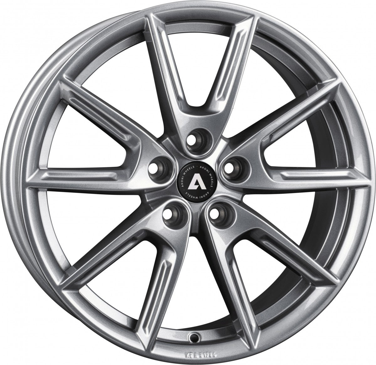 Akoni AK09 grey glossy Alufelge 8x18 Zoll ET48 LK 5x112 ML66.6