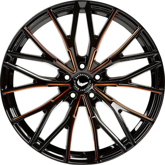 Barracuda Project 3.0 black gloss flashcopper Alufelge 8.5x18 Zoll ET40 LK 5x108 ML73.1 – Bild 2