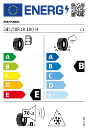 Michelin Pilot Alpin PA 4 * ZP 3PMSF DOT19 245/50 R18 100H DOT DOT19 – EU-Reifenlabel