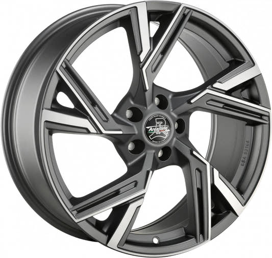 Arcasting Enea matt anthracite polished 9x20 ET25 - LK5/112 ML66.6