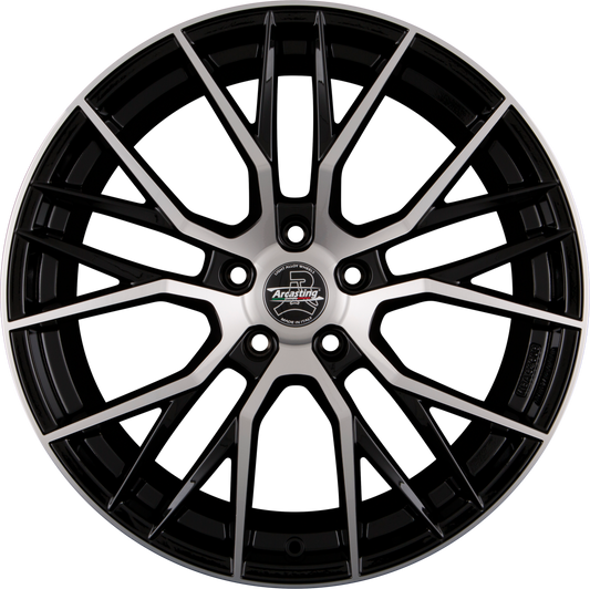 Arcasting Gladio black polished Alufelge 8x18 Zoll ET33 LK 5x110 ML65.1 – Bild 2