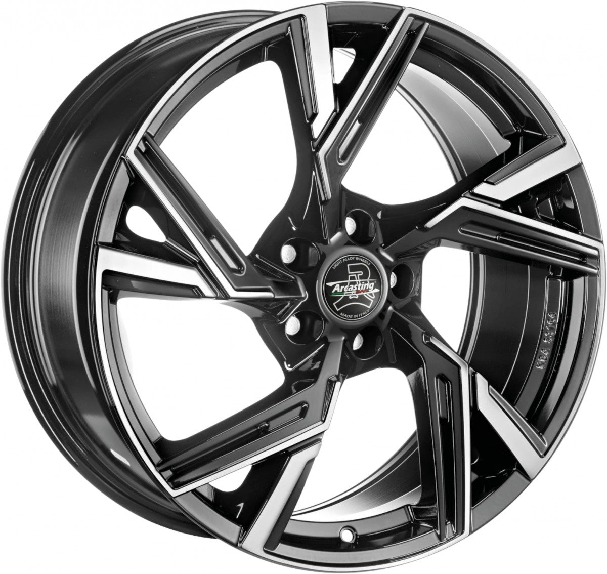 Arcasting Enea black polished 9.5x22 ET30 - LK5/112 ML66.6