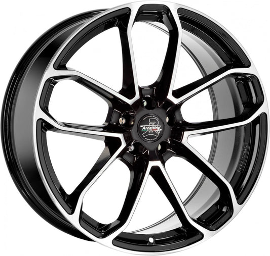 Arcasting Caesar black polished 10x22 ET35 - LK5/112 ML66.6