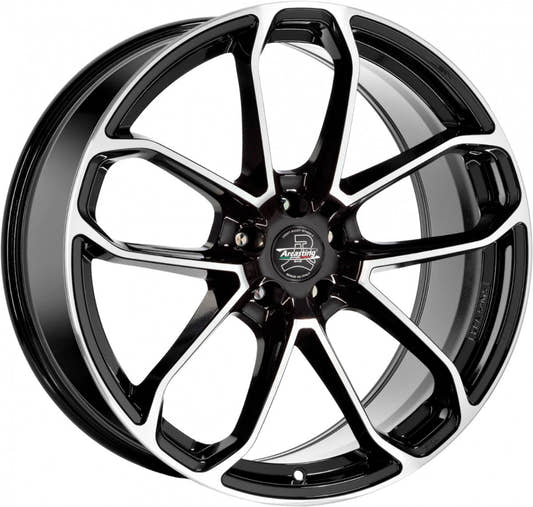 Arcasting Caesar black polished 11x22 ET40 - LK5/112 ML66.6