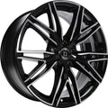 Arcasting Predator neros machined Alufelge 8x19 Zoll ET25 LK 5x112 ML66.6