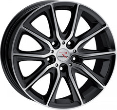R-Style Wheels SR13 black front polished Alufelge 6.5x16 Zoll ET38 LK 5x114.3 ML70.4