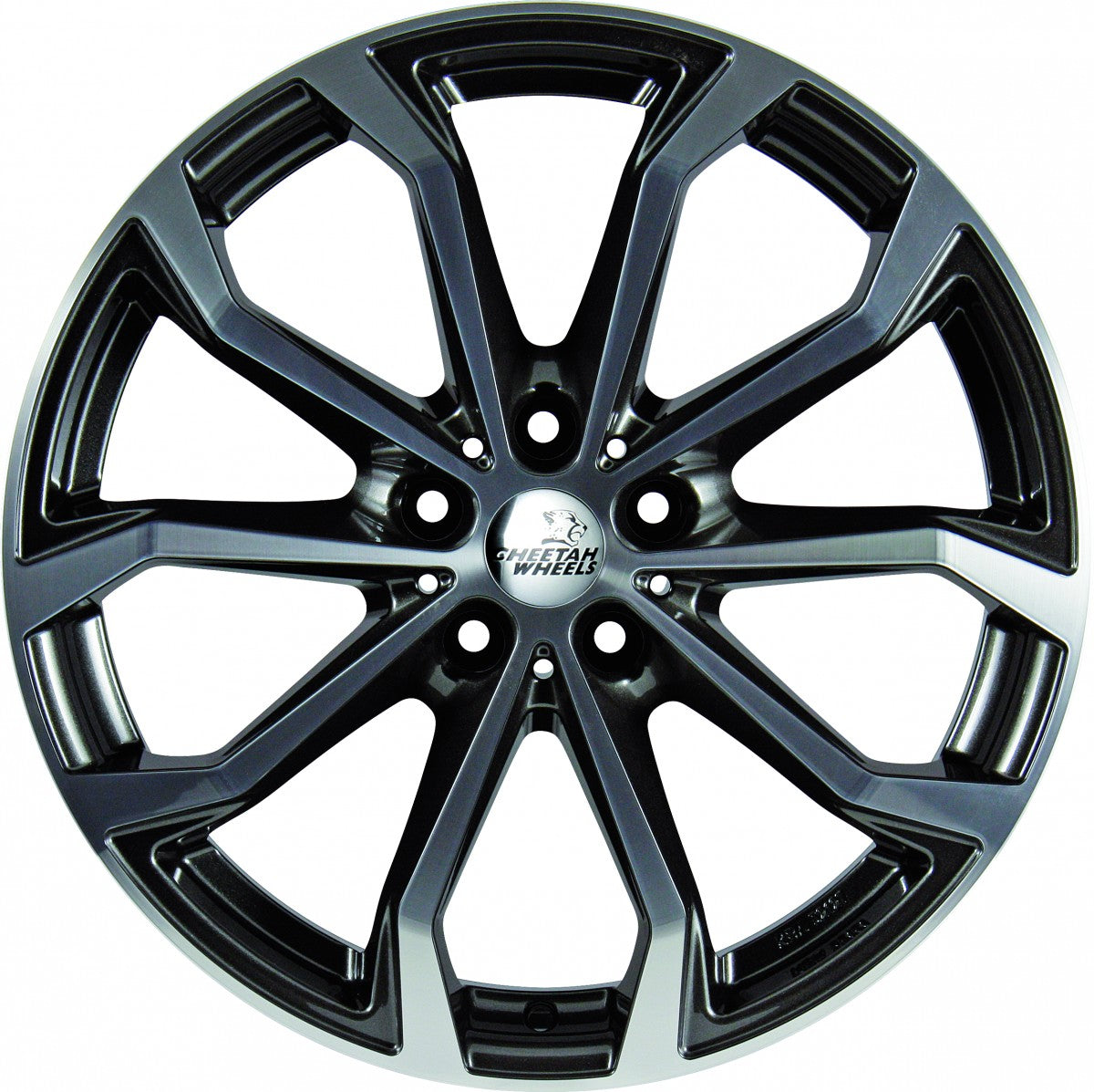 Cheetah Wheels CV.04 anthrazit polished 8x18 ET42 - LK5/112 ML70.4