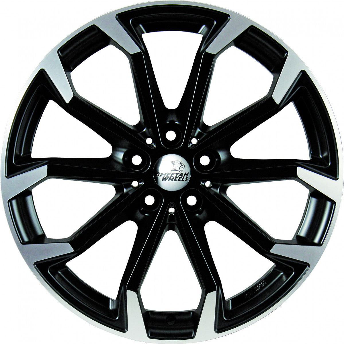 Cheetah Wheels CV.04 black matt polished Alufelge 8x18 Zoll ET42 LK 5x112 ML70.4 – Bild 2