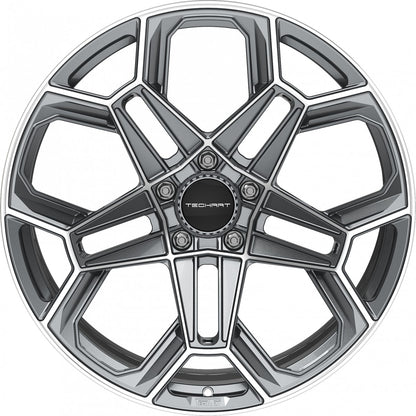 Proline Techart Daytona II grey polished Alufelge 10x22 Zoll ET40 LK 5x130 ML71.5 – Bild 2