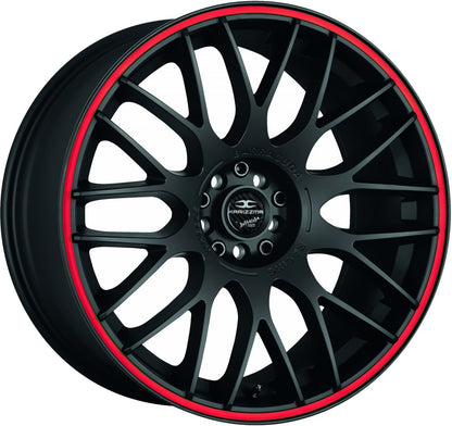 Barracuda Karizzma mattblack PureSports / Color Trim rot Alufelge 9x20 Zoll ET37 LK 5x112 ML73.1