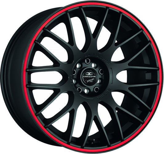 Barracuda Karizzma mattblack PureSports / Color Trim rot Alufelge 9x20 Zoll ET37 LK 5x112 ML73.1