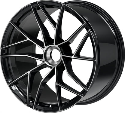 Proline Techart Formula VII Race black polished Alufelge 9.5x20 Zoll ET42 LK 1x1 ML84 – Bild 8