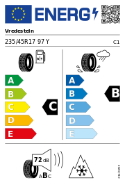 Vredestein Quatrac Pro+ XL 3PMSF DOT24 235/45 R17 97Y DOT DOT24 – EU-Reifenlabel
