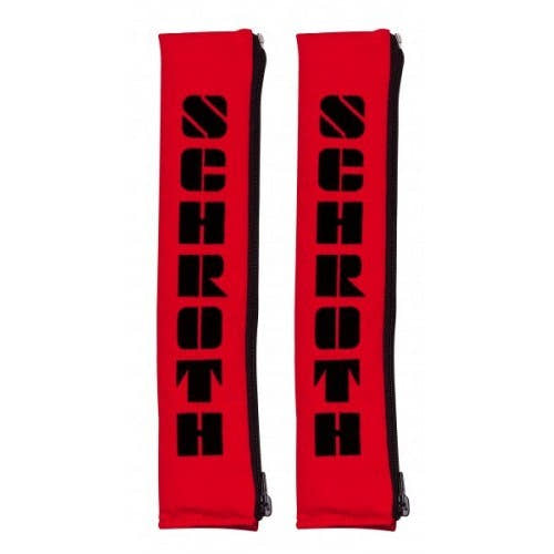 Schroth 2 Gurtpolster rot mit schwarzem Flock