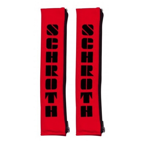 Schroth 2 Gurtpolster rot mit schwarzem Flock