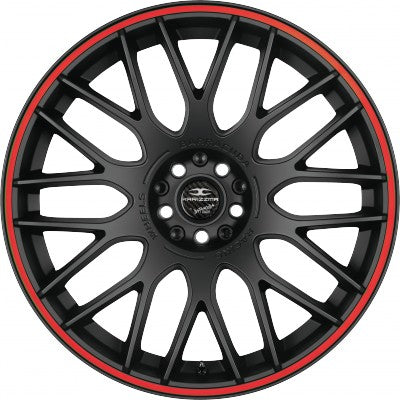 Barracuda Karizzma mattblack PureSports / Color Trim rot - DS15 Alufelge 9x20 Zoll ET27 LK 5x120 ML72.6 – Bild 2