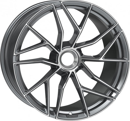 Proline Techart Formula VII Race grey polished Alufelge 9.5x20 Zoll ET42 LK 1x1 ML84