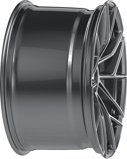 Proline Techart Formula VII Race grey polished Alufelge 9.5x20 Zoll ET42 LK 1x1 ML84 – Bild 6