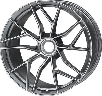 Proline Techart Formula VII Race grey polished Alufelge 9.5x20 Zoll ET42 LK 1x1 ML84 – Bild 7