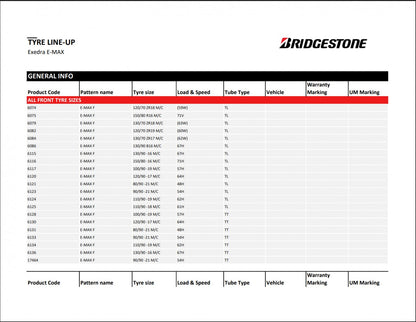 Bridgestone Exedra Max (TT) 130/90 R16 67H