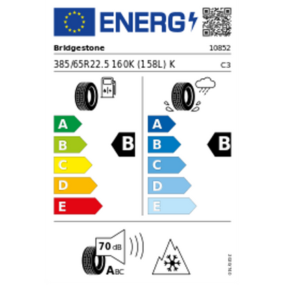 Bridgestone Duravis R-Trailer 002 385/65 R22.5 160K – Bild 2