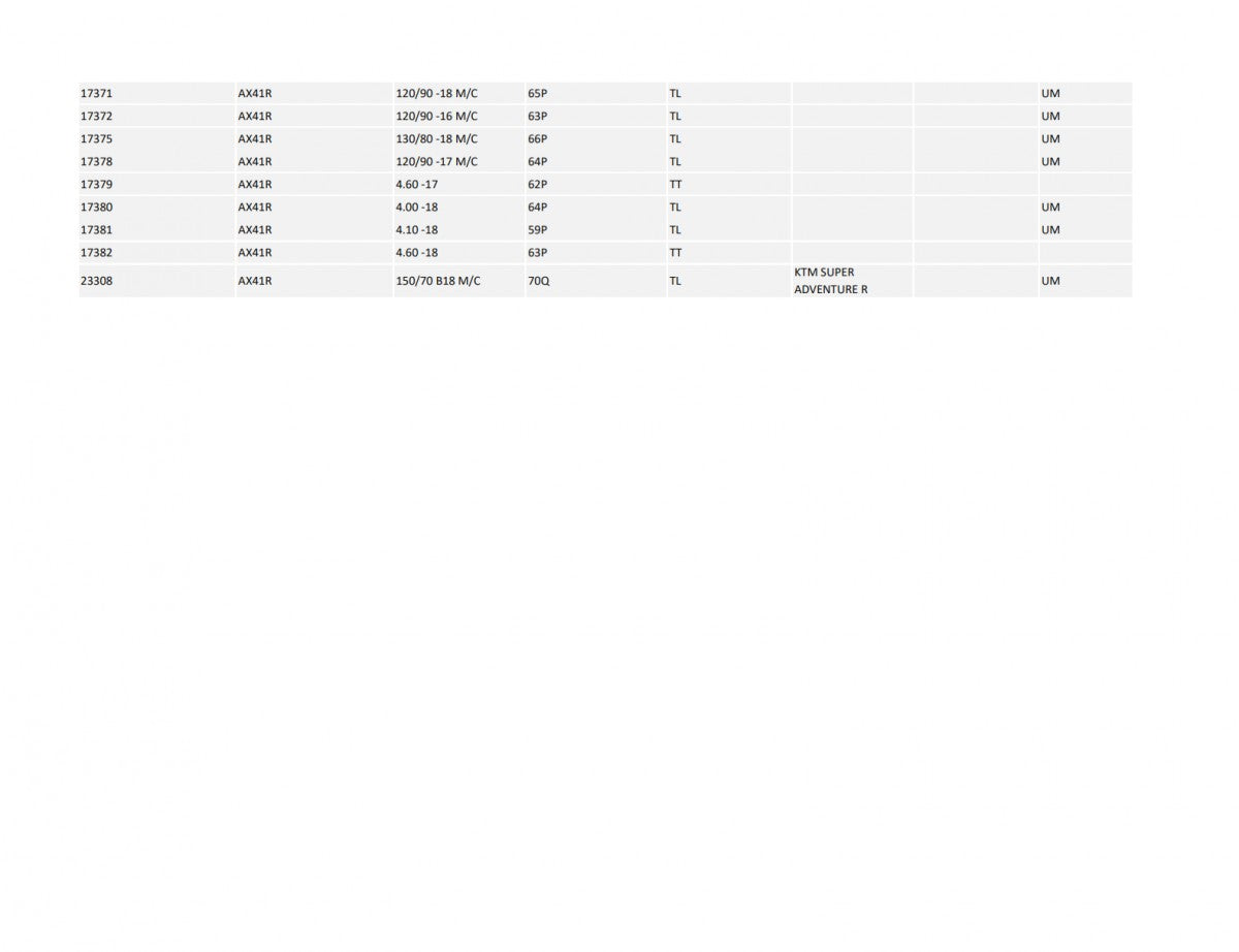 Bridgestone AX41 120/90 R16 63P
