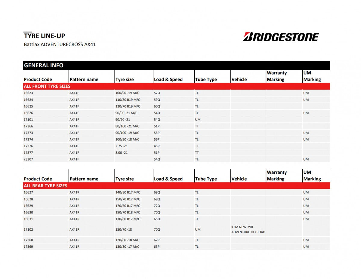 Bridgestone AX41 (TT) 4/ R18 63P