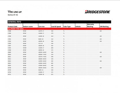 Bridgestone Battlax BT-46 R 110/80 R18 58H
