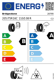 Bridgestone Duravis All Season EVO 3PMSF 205/75 R16 110/108R