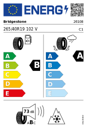 Bridgestone Blizzak LM005 XL M+S 3PMSF 265/40 R19 102V