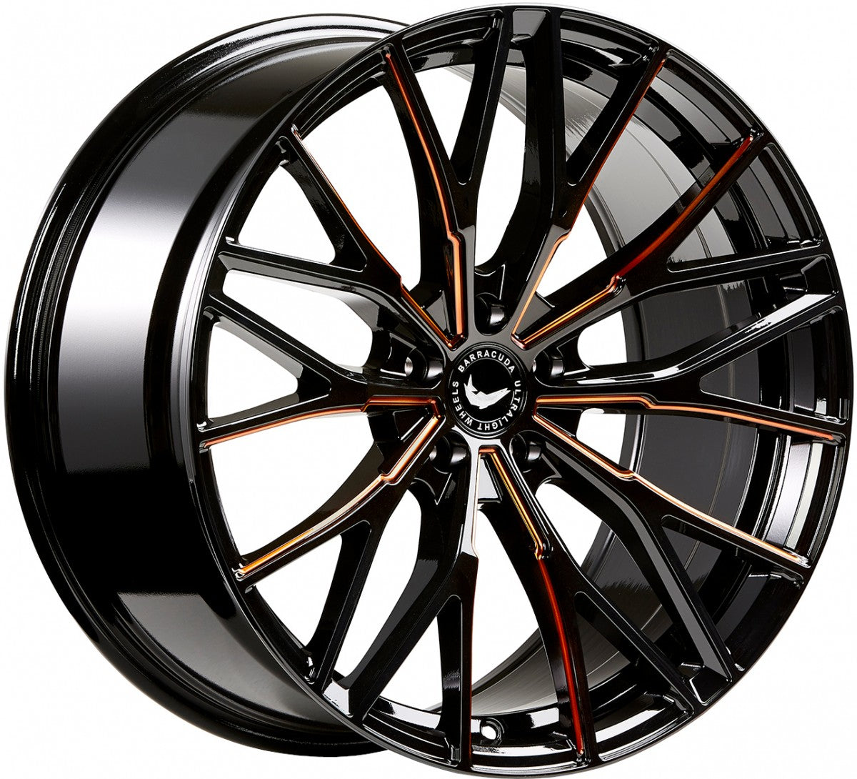 Barracuda Project 3.0 black gloss flashcopper Alufelge 8.5x18 Zoll ET30 LK 5x114.3 ML73.1