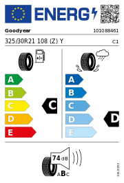 Goodyear Eagle F1 Supersport RS XL NO UHP DOT21 325/30 R21 108Y DOT DOT21 – EU-Reifenlabel