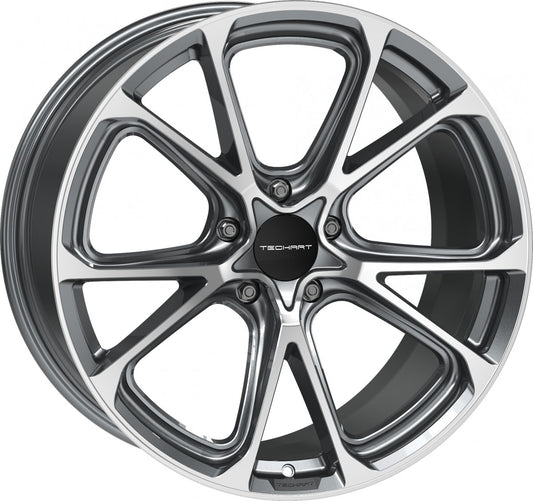 Proline Techart Formula VI grey polished Alufelge 10x22 Zoll ET56 LK 5x130 ML71.5