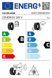 Continental WinterContact TS 860 S FR XL 3PMSF DOT23 235/65 R19 109V DOT DOT23 – EU-Reifenlabel
