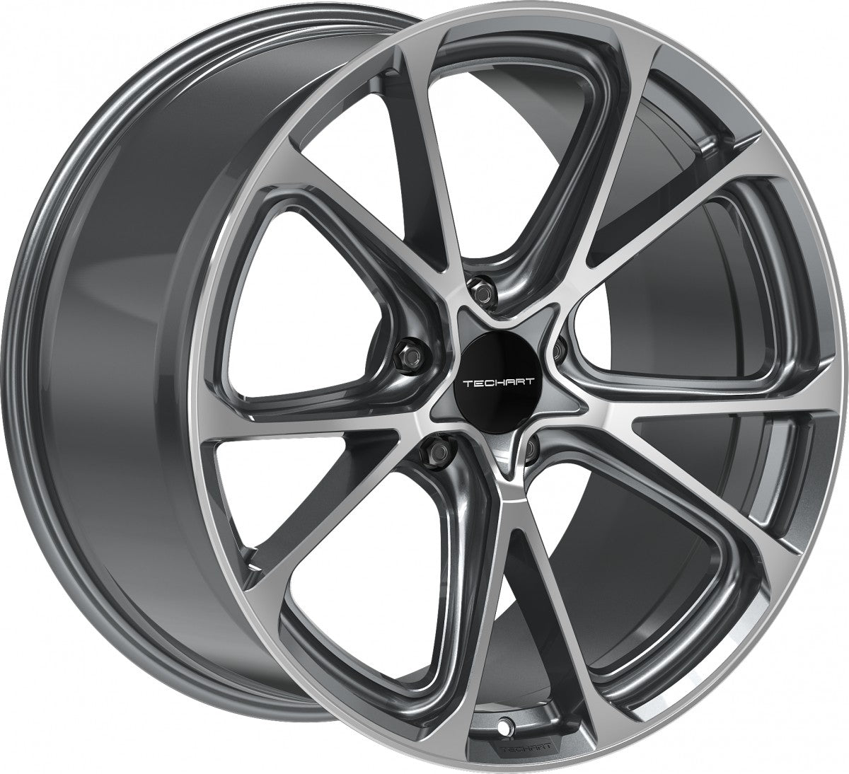 Proline Techart Formula VI grey polished Alufelge 9.5x21 Zoll ET60 LK 5x130 ML71.5 – Bild 3