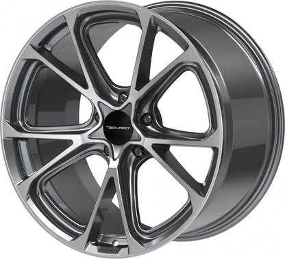 Proline Techart Formula VI grey polished Alufelge 9.5x21 Zoll ET60 LK 5x130 ML71.5 – Bild 8