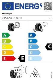 Uniroyal MS Plus 77 3PMSF M+S DOT19 215/65 R15 96H DOT DOT19 – EU-Reifenlabel