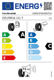 Continental CrossContact RX DOT23 255/70 R16 111T DOT DOT23 – EU-Reifenlabel