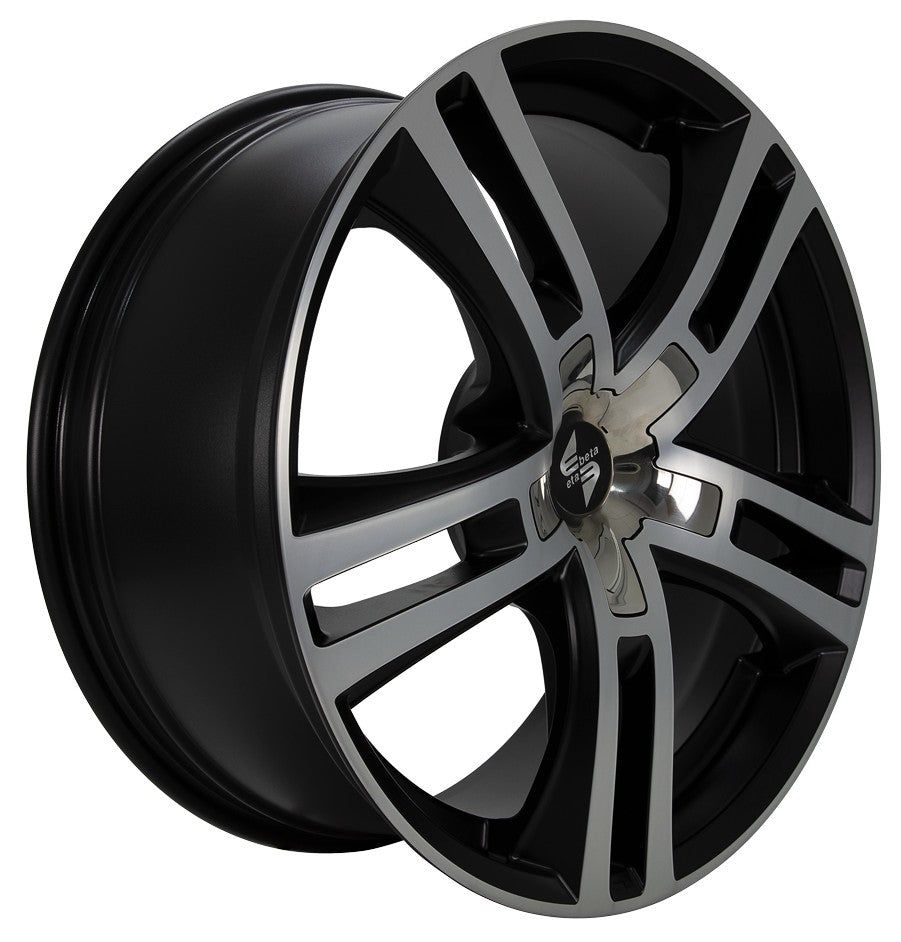 Etabeta Uriel black matt polish - inox cap 10x20 ET40 - LK5/120 ML72.6