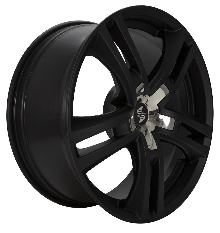 Etabeta Uriel black - inox cap 10x22 ET45 - LK5/130 ML71.6