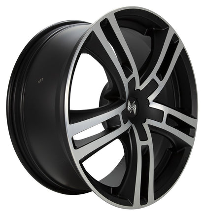 Etabeta Uriel black matt polish - black cap 11x23 ET20 - LK5/112 ML66.5