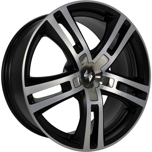 Etabeta Uriel black matt polish - inox cap 11x23 ET45 - LK5/112 ML66.5