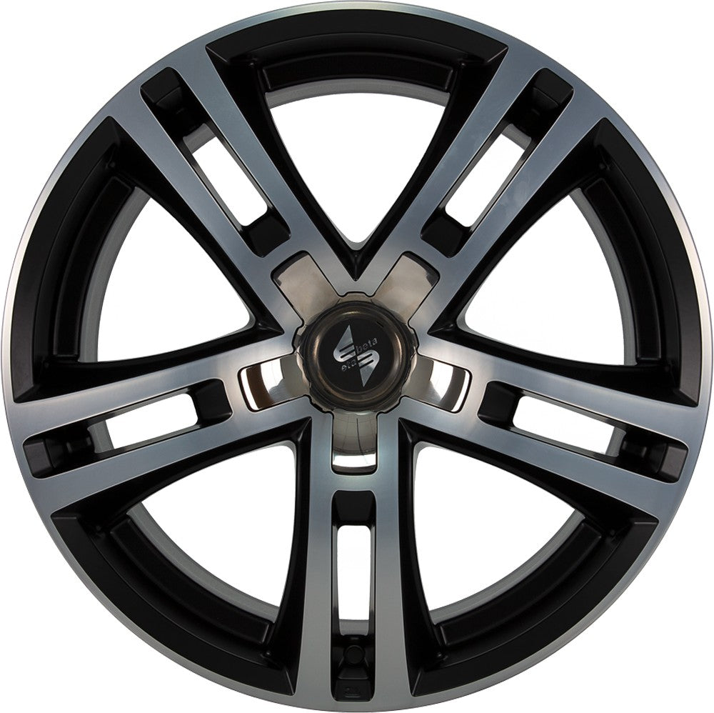 Etabeta Uriel black matt polish - inox cap 11x23 ET45 - LK5/112 ML66.5