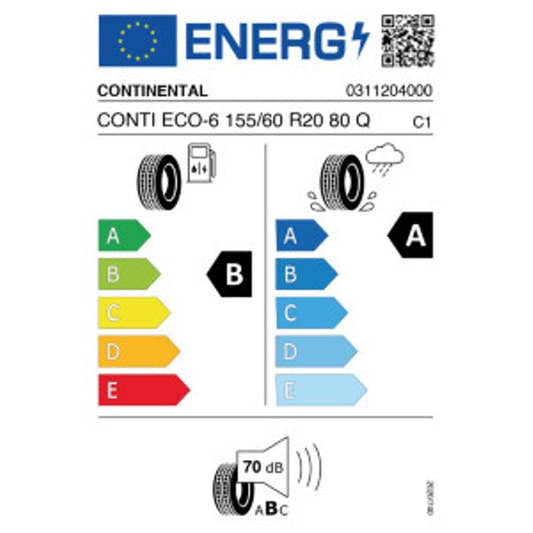 Continental Eco Contact 6 155/60 R20 80Q – Bild 4